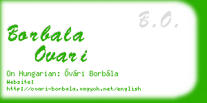 borbala ovari business card