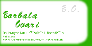 borbala ovari business card